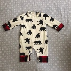 Bear bum footless pajamas